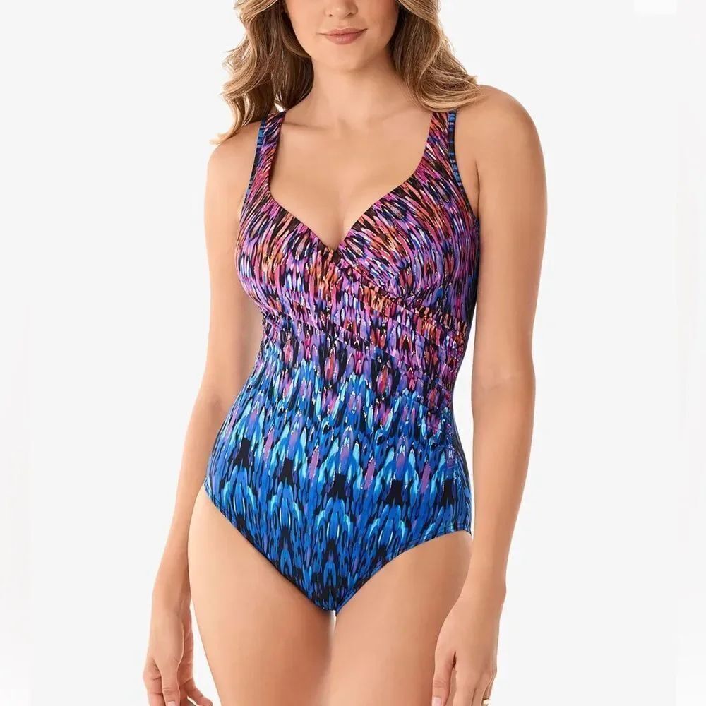 Miraclesuit Vesuvio Its A Wrap One-Piece Tummy Control Swimsuit